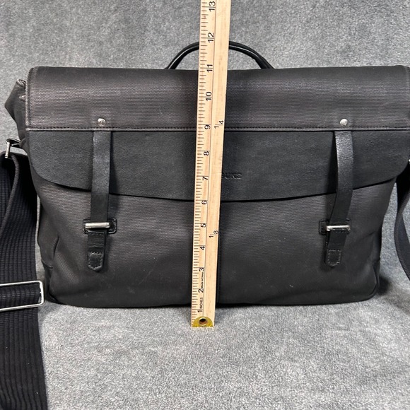 Timbuk2 Proof Messenger Bag 10-12L Waxed Canvas Leather Laptop Shoulder Black - Picture 10 of 16